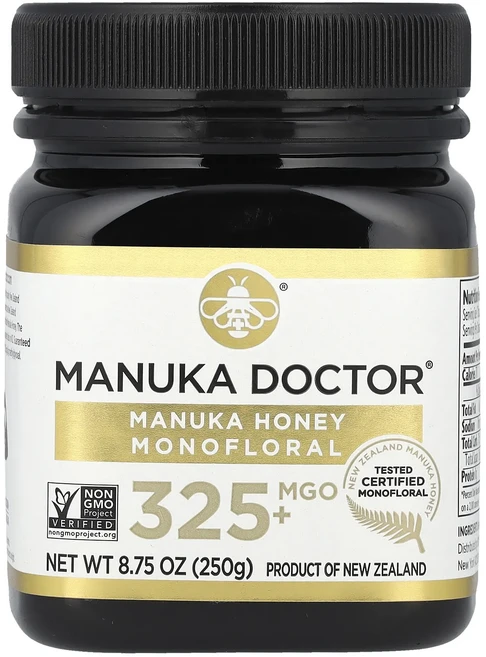 몸관리하세요 겨울입니다 Manuka Doctor 단일꽃 마누카 꿀 MGO 325+ 250g(8.75oz) 특별관리진행, ManukaDoctor단일꽃마누카꿀MGO325250g8 - 쿠팡