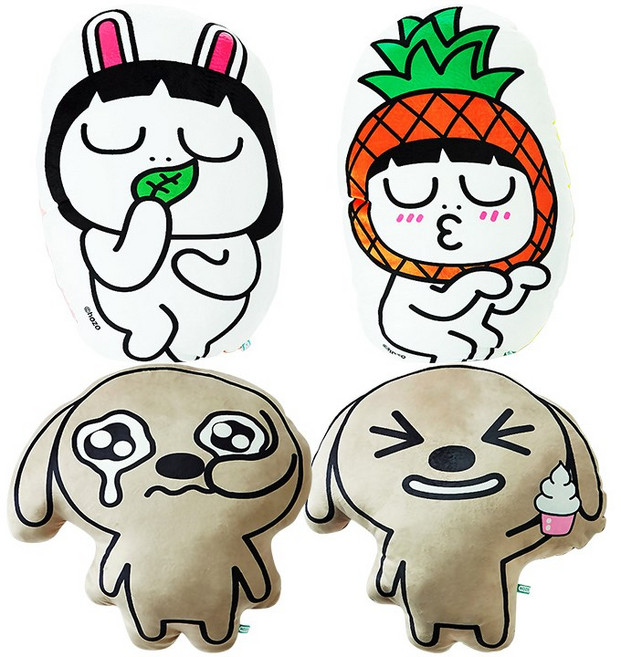 기프트앤돌 대형 호조 시니컬래빗 헬로브라운 모찌 쿠션 50cm, 아임파인, 1개