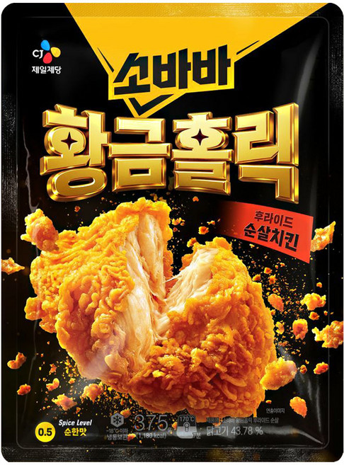 고메 소바바 황금홀릭 후라이드 순살 375g 1개