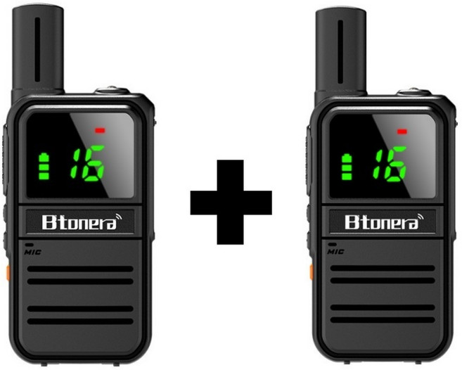 SorJar 무전기 휴대용 디스플레이 고출력 장거리, 1세트, BT500