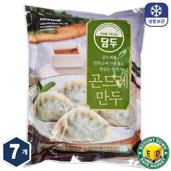 담두 곤드레 만두, 7개, 1kg