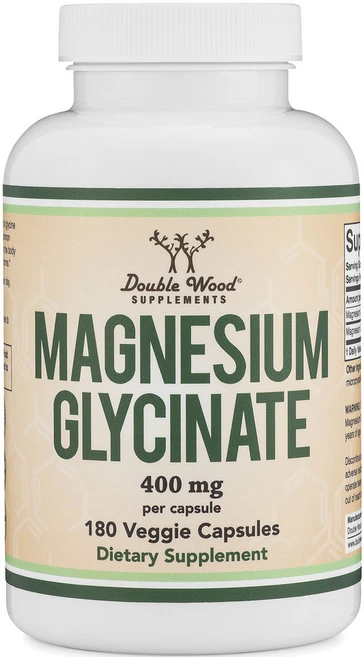 더블우드 마그네슘 글리시네이트 400mg 베지 캡슐, 180정, 1개 - 쿠팡