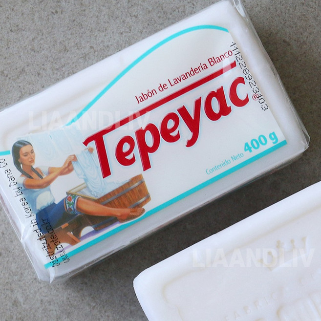테페야 빨래비누 400g (화이트) 식물성 손빨래 세탁 청소 욕실 세제, 테페야 빨래비누 400g(화이트), 1개