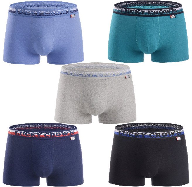 럭키크라운 레이온 모달스판 남학생 청소년 주니어 사각팬티 드로즈 5매세트 초등학생 중학생 고등학생