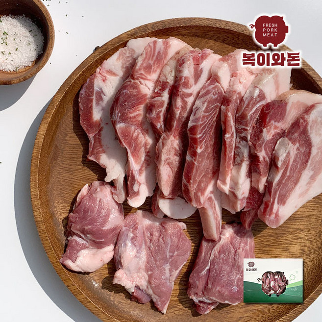 [복이와돈] 육즙팡팡 쫄깃쫄깃 국내산 한돈 모듬 뒷고기 450g(뽈항정 꽃살 관자살 설하살) 신선스킨포장, 모듬뒷고기, 450g, 1개