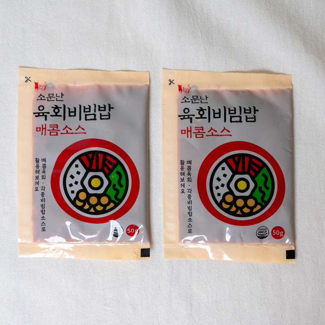 올패드 소문난 육회 비빔밥 매콤소스 (50g) 만능비빔장, 30개, 50g