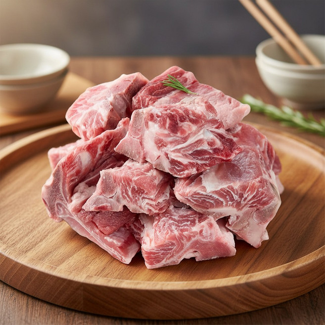 닥터안스프레쉬 X 도담이농장 무항생제 냉장 한돈 돼지 감자탕용 등뼈 3KG, 1kg, 3개, 한돈 등뼈