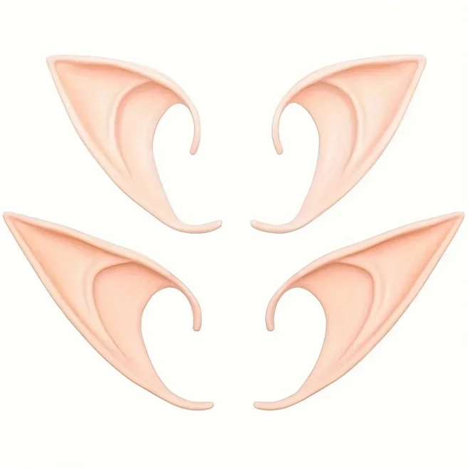 마스카라 워터프루프마스카라 비건마스카라4쌍의 요정 귀 가황 처리된 고무 라텍스 고블린 뱀파이어 엘프, 05 2 pairs of each