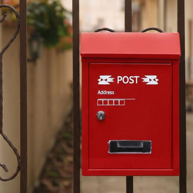 프라임 윈도우 우편함 세트-포스트박스 사서함 수취함 (아파트 주택 전원주택 우체통), 1개, 레드와인