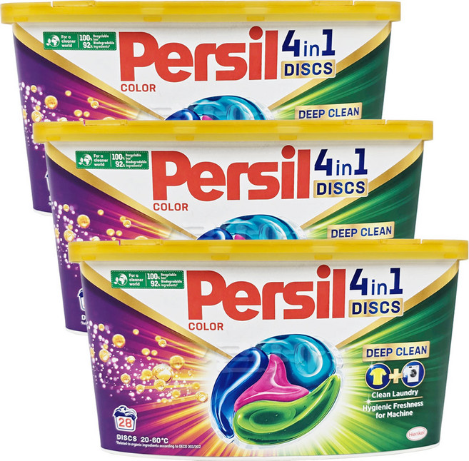 퍼실 디스크 컬러 캡슐세제, 28개입, 3개