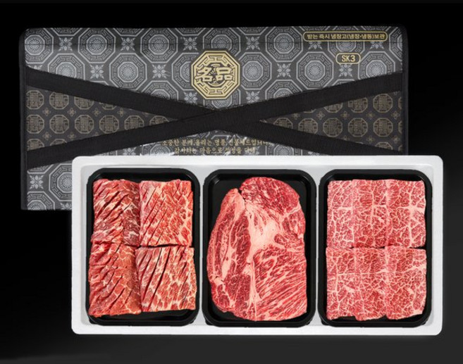 프리미엄 마블링 와규 선물세트6[MB 8-9등급](왕갈비800g+등심200g+살치200g), (왕갈비800g+등심200g+살치200g), 1개