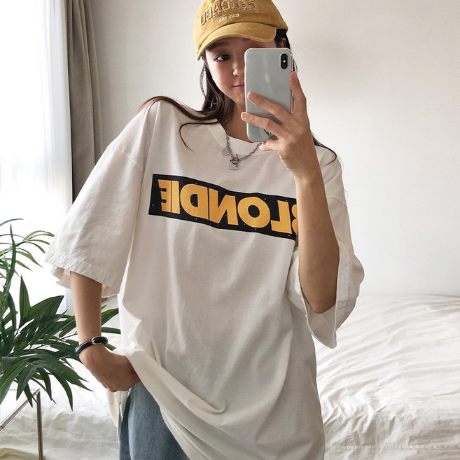 러브앤시티 남녀공용 피그먼트 블론디 반팔티 빅사이즈 프리미엄 원단 커플티 박스티 오버핏