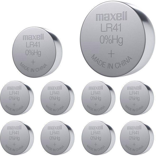 키알리 AG3 (LR41) 알카라인 버튼 건전지 시계배터리 시계약 교체 동전건전지 10p 6개, 1개, 10개입