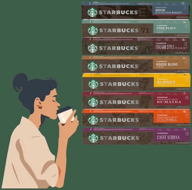 네스프레스 스벅 캡슐 디카페인 커피 골라담기, 파이크 플레이스(50캡슐)