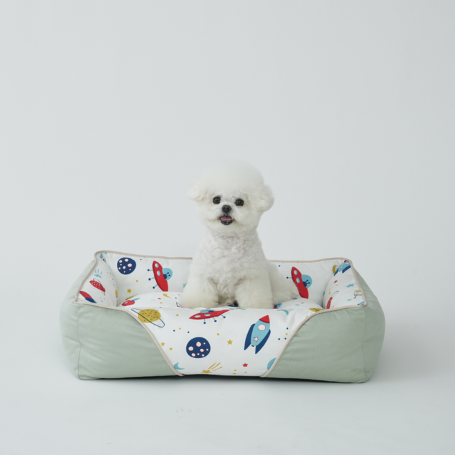 강아지 여름 방석 소형견 중형견 런레이더 쿨방석 통풍 애견 쿠션 반려동물 침대 시원한 고양이 겸용 펫방석, 그린, 1개