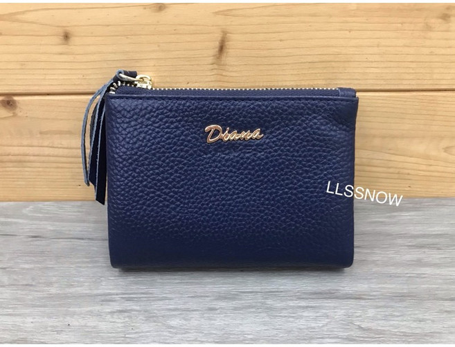 Diana 質感繽紛色系真皮拉鍊短夾 女生皮夾 黛安娜錢包