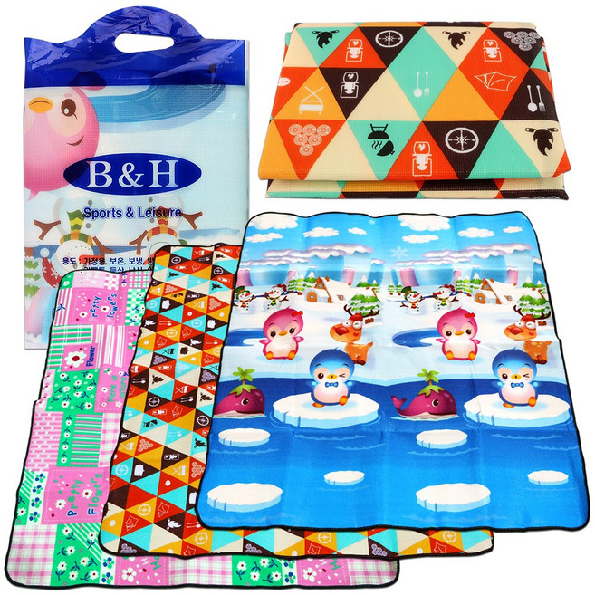 국산 BH 피크닉매트 150cm x 130cm, 은박돗자리+비닐 보관용가방