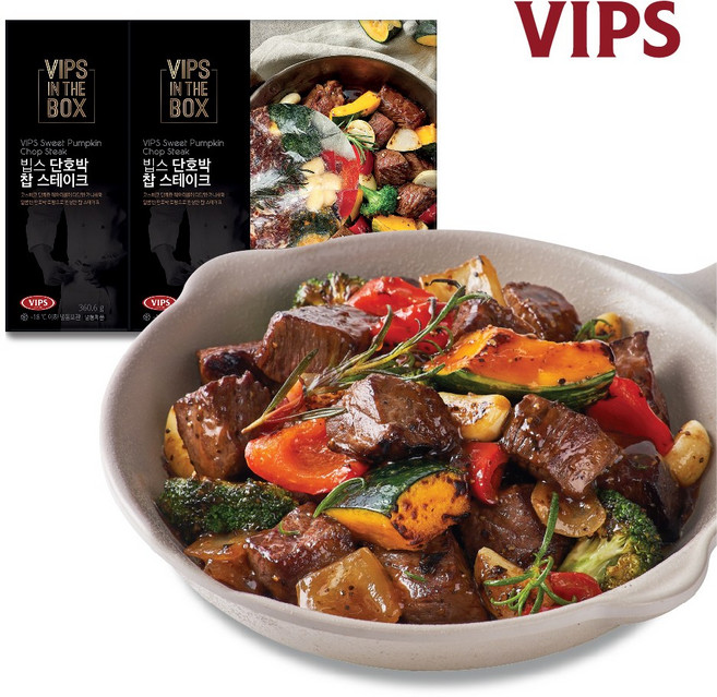[VIPS] 빕스 단호박 찹스테이크 360.6g, 2개