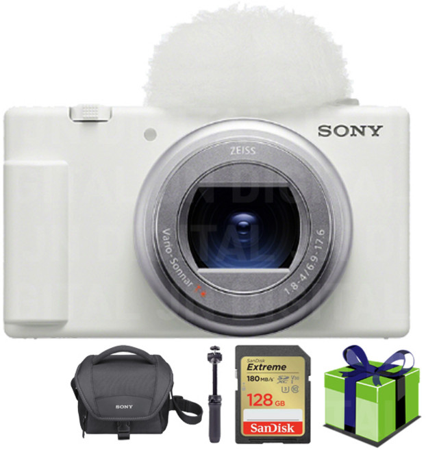 소니 ZV-1M2 셀카봉 128G U11가방 여행필수패키지 브이로그 올인원 카메라, 화이트