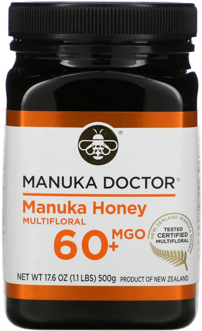 Manuka Doctor Honey Multifloral 마누카 닥터 허니 멀티플로랄 MGO 60+ 17.6oz(500g), 500g, 1개 - 쿠팡