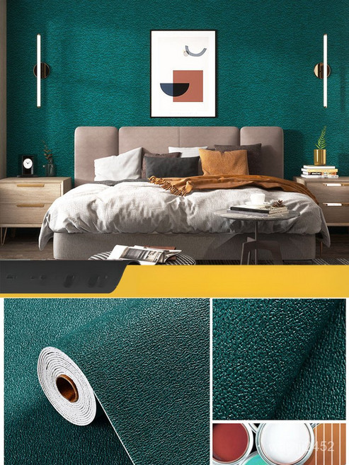 초강력 풀바른벽지 셀프도배 장폭합지 벽지 모음 [폭50cm] 길이 2.8m 10m, # # 짙은 녹색 # #, 50cm X 2.8미터