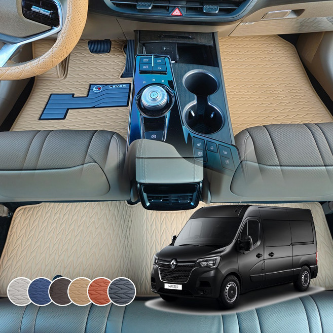 홍카이브 자동차 모노륨매트 플로어매트 실리콘 발판 카매트 1+2열 풀셋 확장형 르노 마스터, 마스터 1열+의자하단 1P 2018~, 디젤, 새들브라운