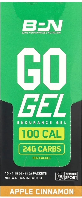 BPN Go Gel Endurance Gel Apple Cinnamon 10 Packets 1.45 oz 41 g Each, BPN, Go Gel, Endurance Gel, Ap - 쿠팡