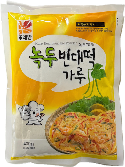 뚜레반 녹두빈대떡가루, 400g, 20개