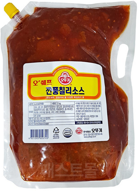 오뚜기 오쉐프 깐풍칠리소스, 1개, 2kg