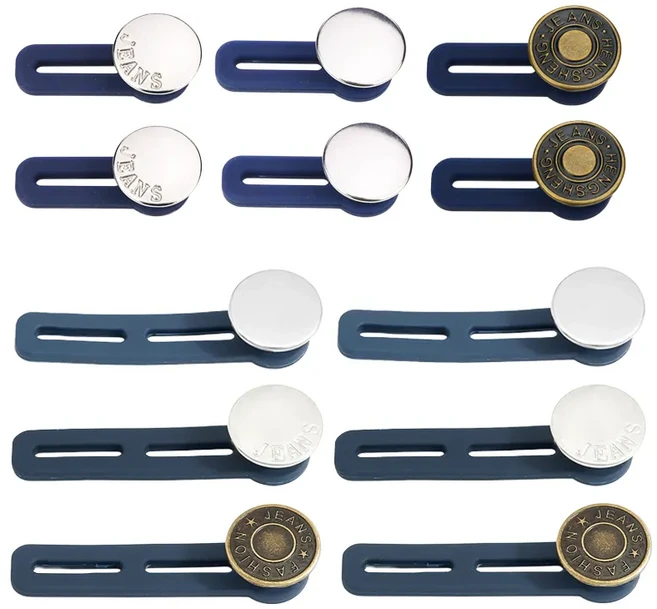 데이룹 바지 허리 늘리기 청바지 사이즈 조절 요술단추, 1단+2단, 12개