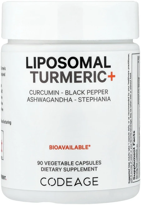 Codeage 리포소말 강황+ 베지 캡슐 90정 Codeage (코드에이지), 1개 - 쿠팡