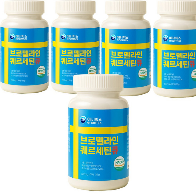 퀘르세틴 브로멜라인 [프리미엄 고순도 95%] 파인애플효소 HACCP 에너믹스, 4개, 240정