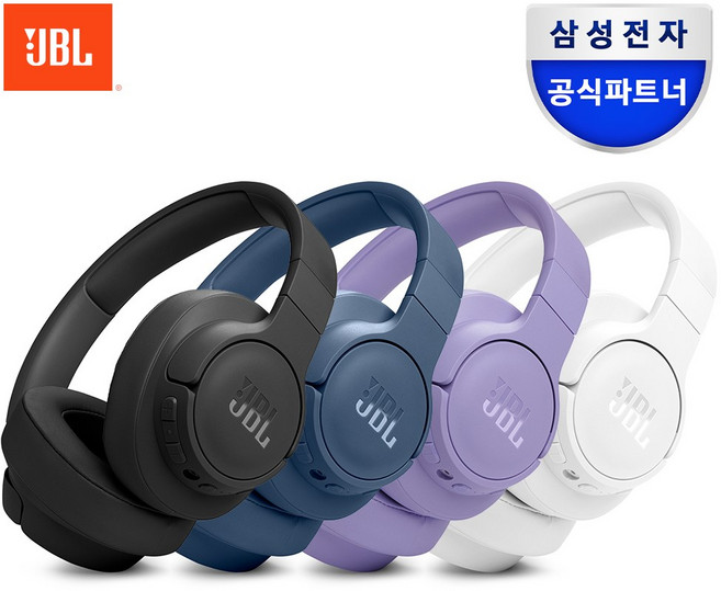 삼성공식파트너 JBL T770NC 액티브 노이즈캔슬링 무선 블루투스 헤드셋, 블루, JBLT770NC