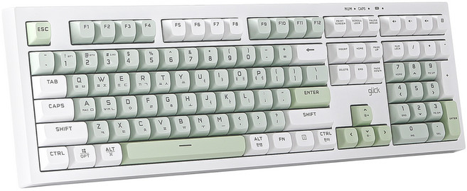 지클릭커 오피스프로 WK50 사일런스 M RGB 무소음 방수 무선 블루투스 키보드 Poker 108키, 제조사축, Greenwich RC2