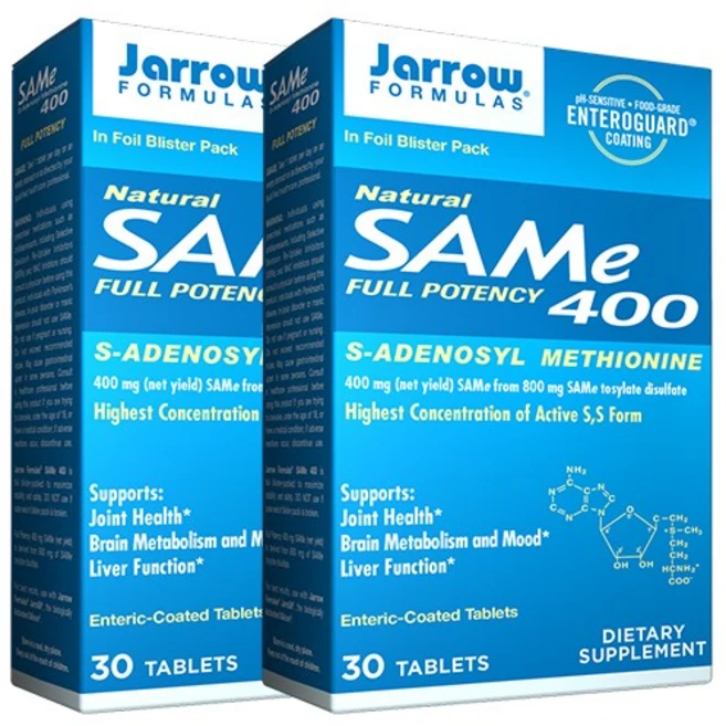 자로우포뮬러스 SAMe 400 풀 포텐시 400mg 30정 2통 - 쿠팡