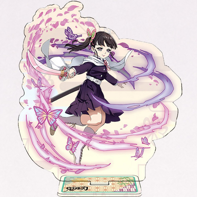 귀멸의 칼날 무한성 아크릴 스탠드 캐릭터 데스크 스탠드 굿즈 피규어 장식 소품 선물용, 1개, 카나오 꽃이 피는 순간