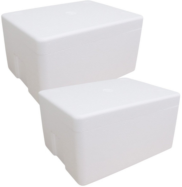 청년몰 CN-14호 스티로폼박스 내경337x240x160, 2개, 흰색