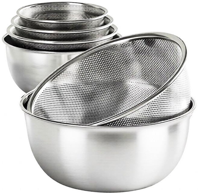 다용도 스텐 메쉬 믹스세척대 2 in 1 18-27cm, 1세트, 단색