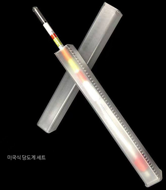 맥주 비중계 3종 세트 밀도 당도 테스터 홈브루잉 와인 양조 측정 3계 비중계 화이트 보호 통 포함, 1개