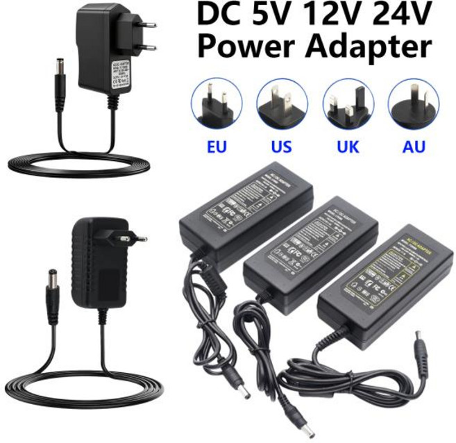 5V 12V 전원 공급 어댑터 변압기 AC 220V 110V - DC 장치 1A 2A 3A 5A 6A 8A 라우터용, 02 5V용, 03 1A, 02 EU Plug