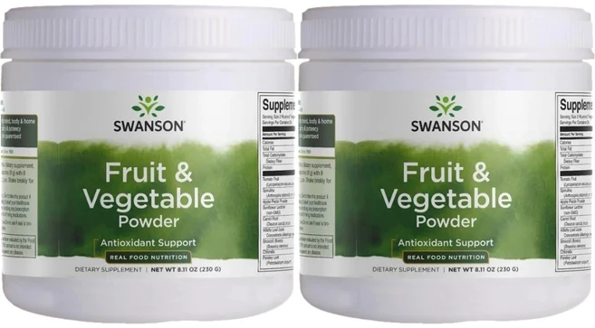 스완슨 고흡수 과일 야채 파우더 분말, 230g, 2팩 - 쿠팡