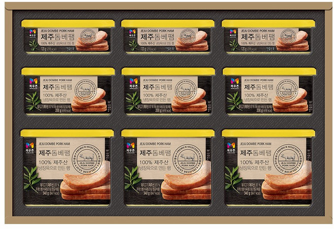 설식품선물세트 제주돔베팸 2호 + 쇼핑백, 1개