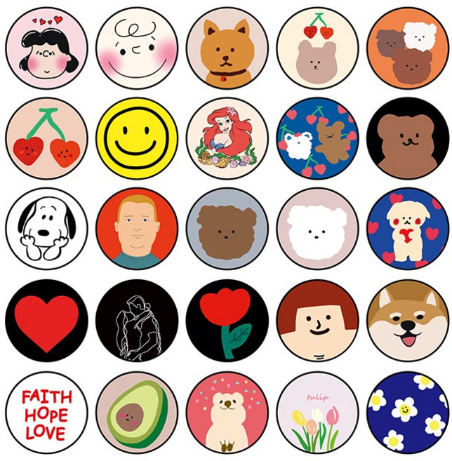 다비체 다양한 디자인 스마트톡 그립 휴대폰 거치대, 1개, 8.키티