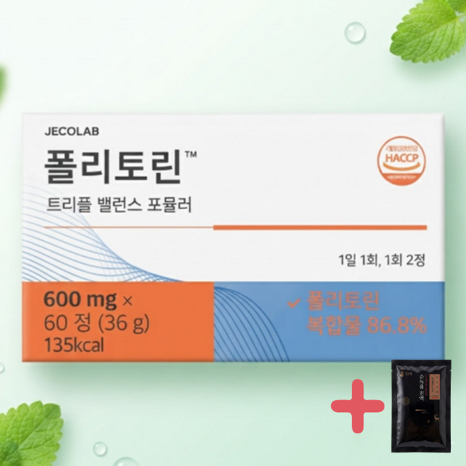 6위 - 폴리토린 트리플 밸런스 포뮬러 600mg X 60정 1박스 + 순녹용진액 1포 셋트, 1개, 61회분
