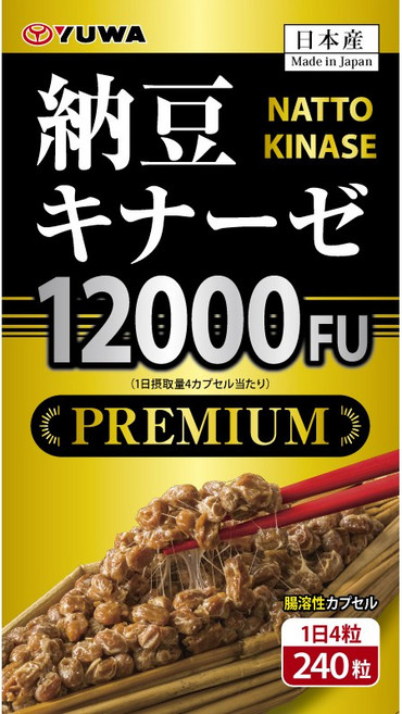 YUWA 낫토키나제 12000FU 프리미엄, 1개, 240정