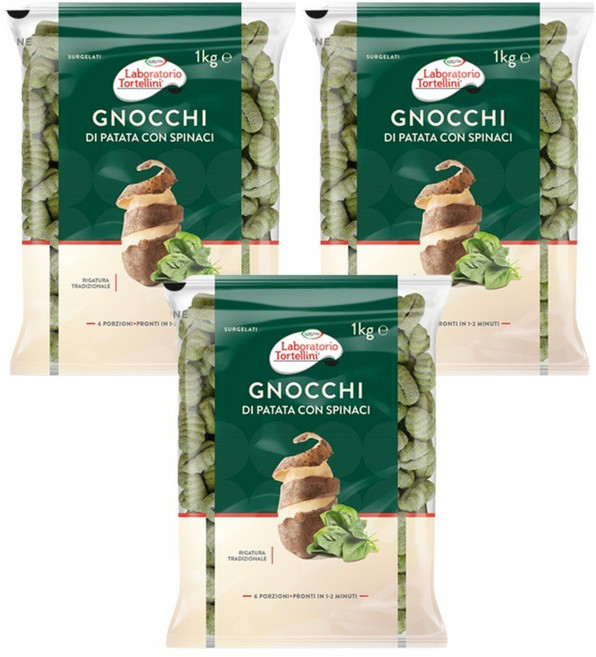 라보라토리오토르텔리니 수지탈 냉동 시금치 뇨끼 1kg X 3봉 파타타, 단품, 단품