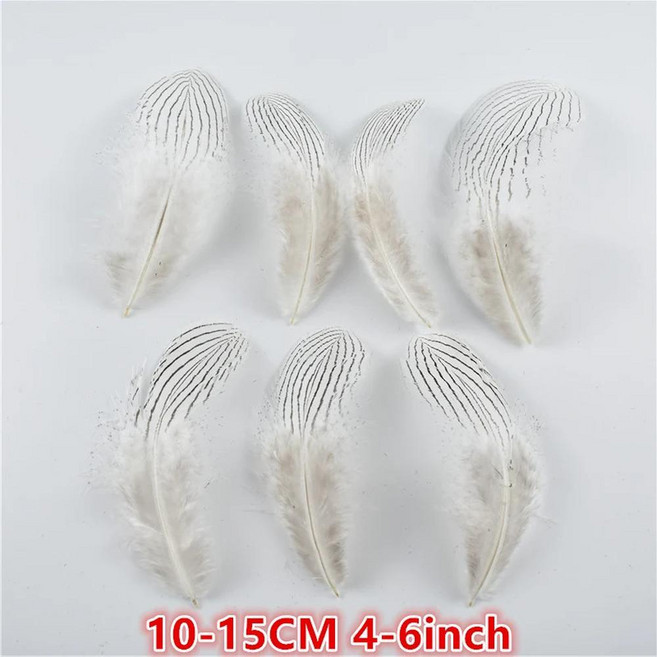 실버 꿩 꼬리 깃털 공예 웨딩 장식, 1. 10-15CM 4-6 Inch, A. 10 Pcs