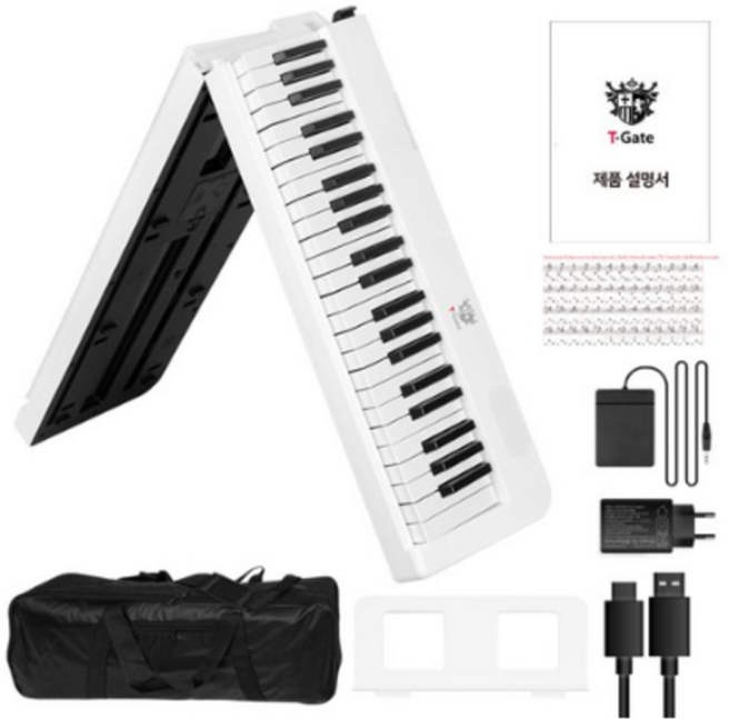 토이게이트 88건반 플로리다 접이식 전자 피아노, FLORIDA-W, 0 x White (토이게이트정품/풀구성품), 1개