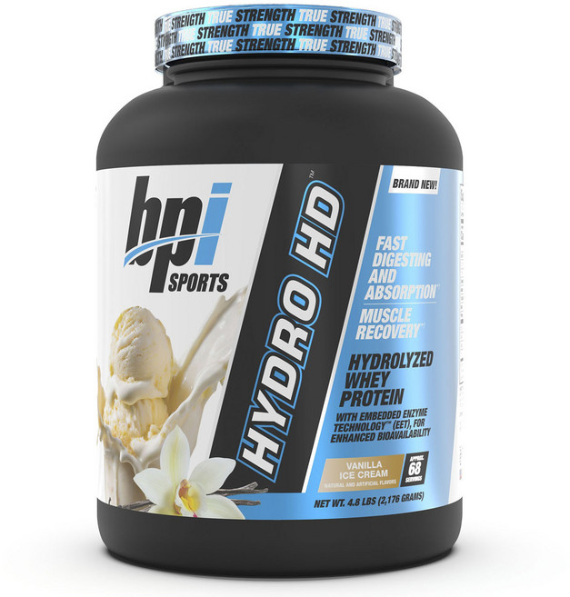 Bpi HYDRO HD水解乳清蛋白粉 香草冰淇淋口味, 1個, 2.176kg