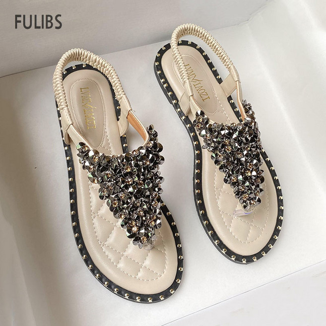 FULIBS 편안한 여성 쪼리샌들 스트랩샌들 빅사이즈샌들265-220